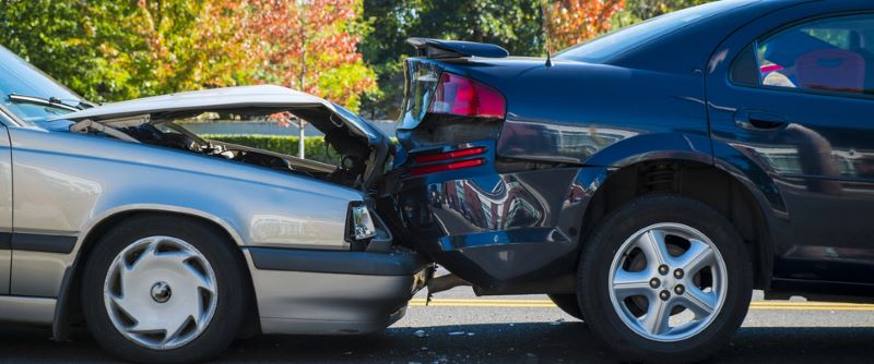 Rear-end car collision